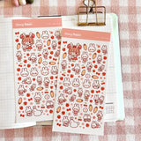 Fyndhörna Washi Stickers no. 043 Rabbit friends - 2 - Tidformera - Tidformera