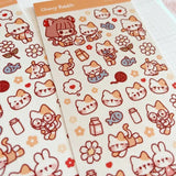 Fyndhörna Washi Stickers no. 046 Cat friends - 5 - Tidformera - Tidformera