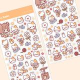 Fyndhörna Washi Stickers no. 046 Cat friends - 6 - Tidformera - Tidformera