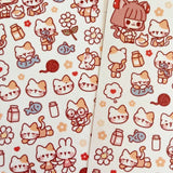 Fyndhörna Washi Stickers no. 046 Cat friends - 2 - Tidformera - Tidformera