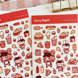 Fyndhörna Washi Stickers no. 054 Burger cafe - 2 - Tidformera - Tidformera