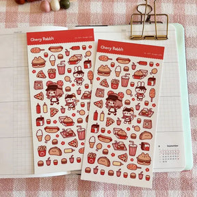 Fyndhörna Washi Stickers no. 054 Burger cafe - 1 - Tidformera - Tidformera