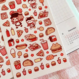 Fyndhörna Washi Stickers no. 054 Burger cafe - 3 - Tidformera - Tidformera