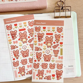 Fyndhörna Washi Stickers no. 056 Bear friends - 1 - Tidformera - Tidformera