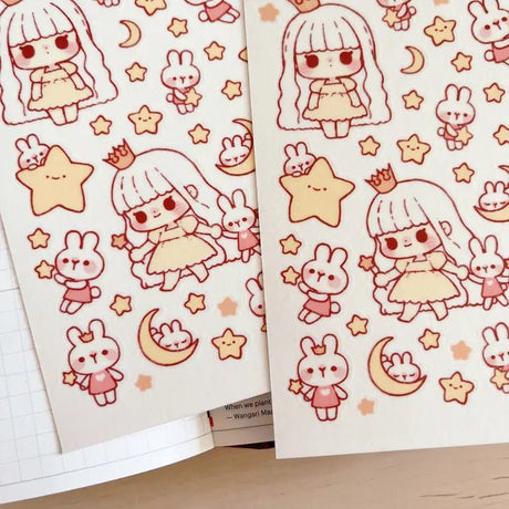 Fyndhörna Washi Stickers no. 057 Star girl - 2 - Tidformera - Tidformera