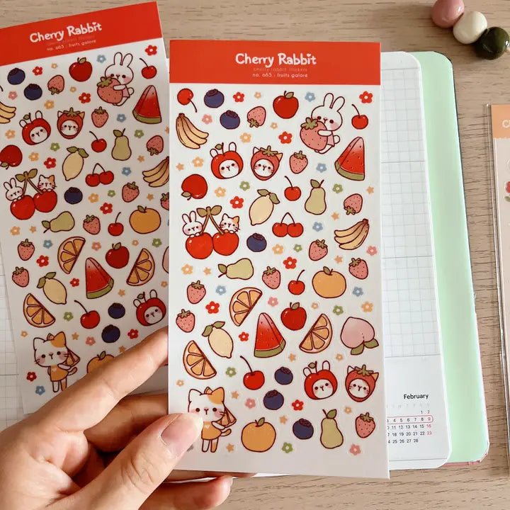 Fyndhörna Washi Stickers no. 065 Fruits galore - 2 - Tidformera - Tidformera