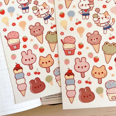 Fyndhörna Washi Stickers no. 066 ice - cream parlour - 4 - Tidformera - Tidformera