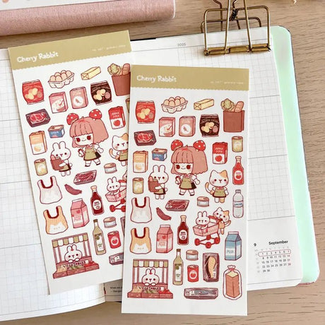 Fyndhörna Washi Stickers no. 067 Grocery store - 1 - Tidformera - Tidformera