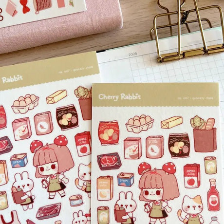 Fyndhörna Washi Stickers no. 067 Grocery store - 2 - Tidformera - Tidformera