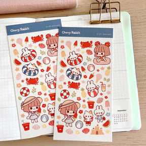 Fyndhörna Washi Stickers no. 078 Beach party - 1 - Tidformera - Tidformera