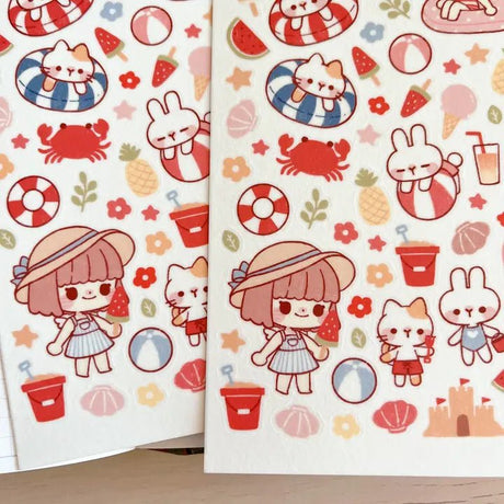 Fyndhörna Washi Stickers no. 078 Beach party - 2 - Tidformera - Tidformera