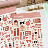 Fyndhörna Washi Stickers no. 079 make - up by miss rabbit - 4 - Tidformera - Tidformera