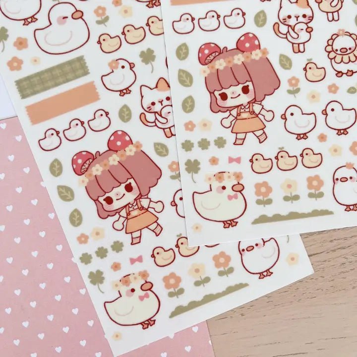 Fyndhörna Washi Stickers no. 084 Duck friends - 4 - Tidformera - Tidformera