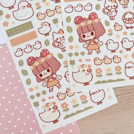 Fyndhörna Washi Stickers no. 084 Duck friends - 4 - Tidformera - Tidformera