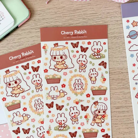 Fyndhörna Washi Stickers no. 091 Flowers & butterflies - 2 - Tidformera - Tidformera
