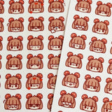 Fyndhörna Washi Stickers No. 102 Mushroom girl emojis - 2 - Tidformera - Tidformera