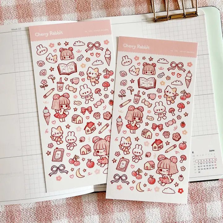 Fyndhörna Washi Stickers no. 125 Sketch doodles - 1 - Tidformera - Tidformera
