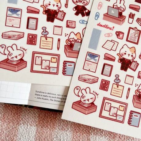 Fyndhörna Washi Stickers No. 126 Office days - 3 - Tidformera - Tidformera