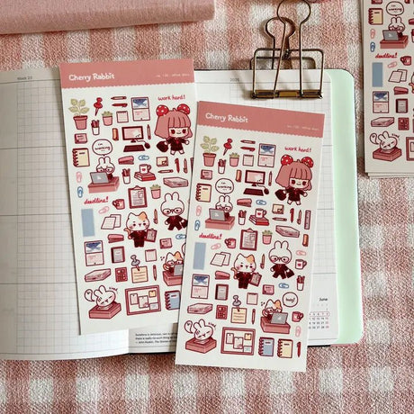 Fyndhörna Washi Stickers No. 126 Office days - 1 - Tidformera - Tidformera