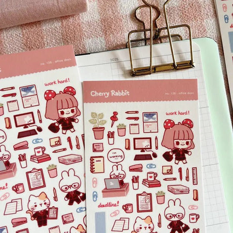 Fyndhörna Washi Stickers No. 126 Office days - 4 - Tidformera - Tidformera