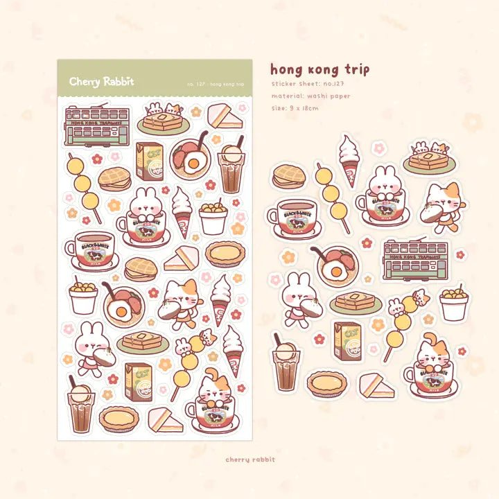 Fyndhörna Washi Stickers no. 127 Hong kong trip - 3 - Tidformera - Tidformera