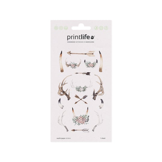 Fyndhörna Washi Stickers Printlife Antlers & Horns - 1 - Tidformera - Tidformera