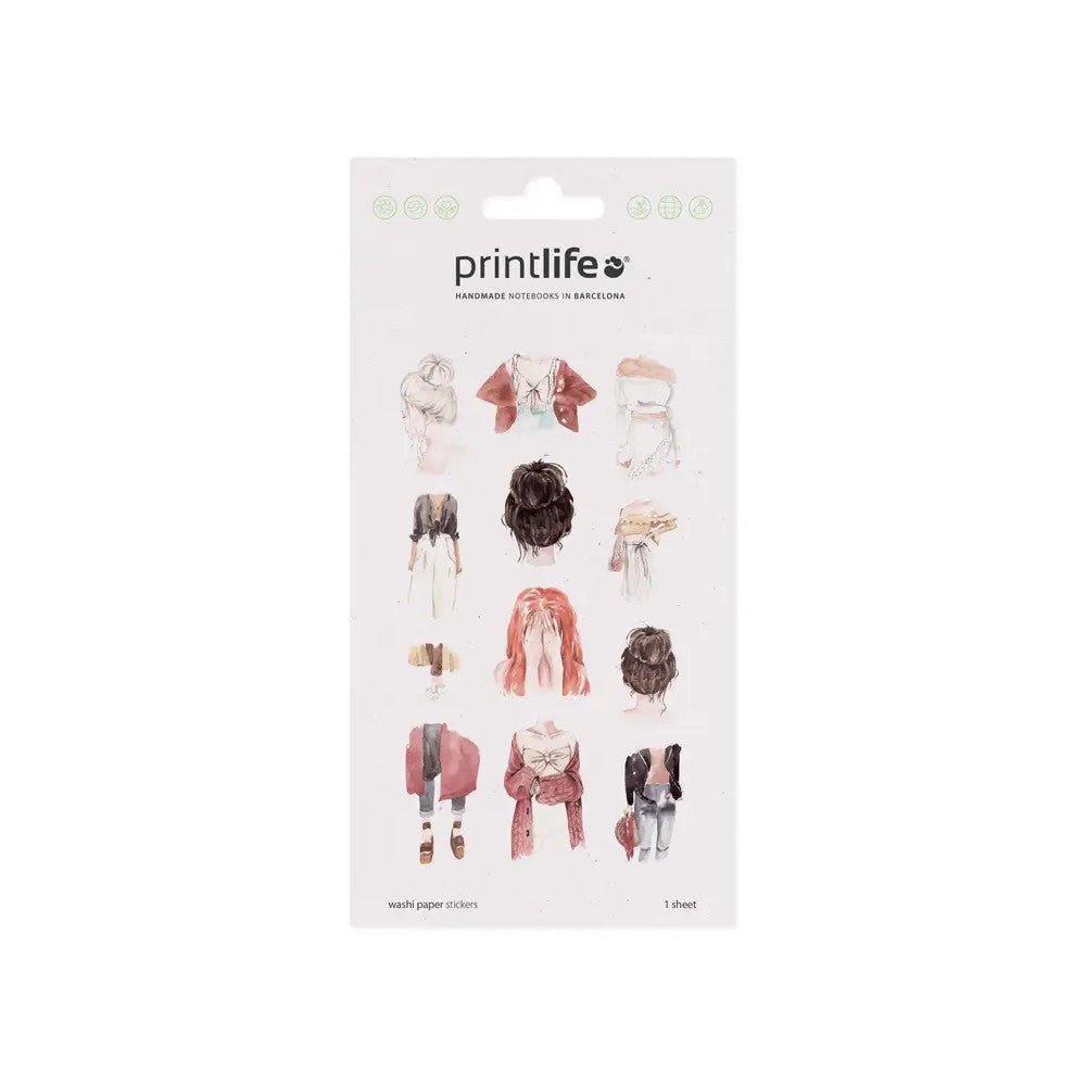 Fyndhörna Washi Stickers Printlife People - 1 - Tidformera - Tidformera