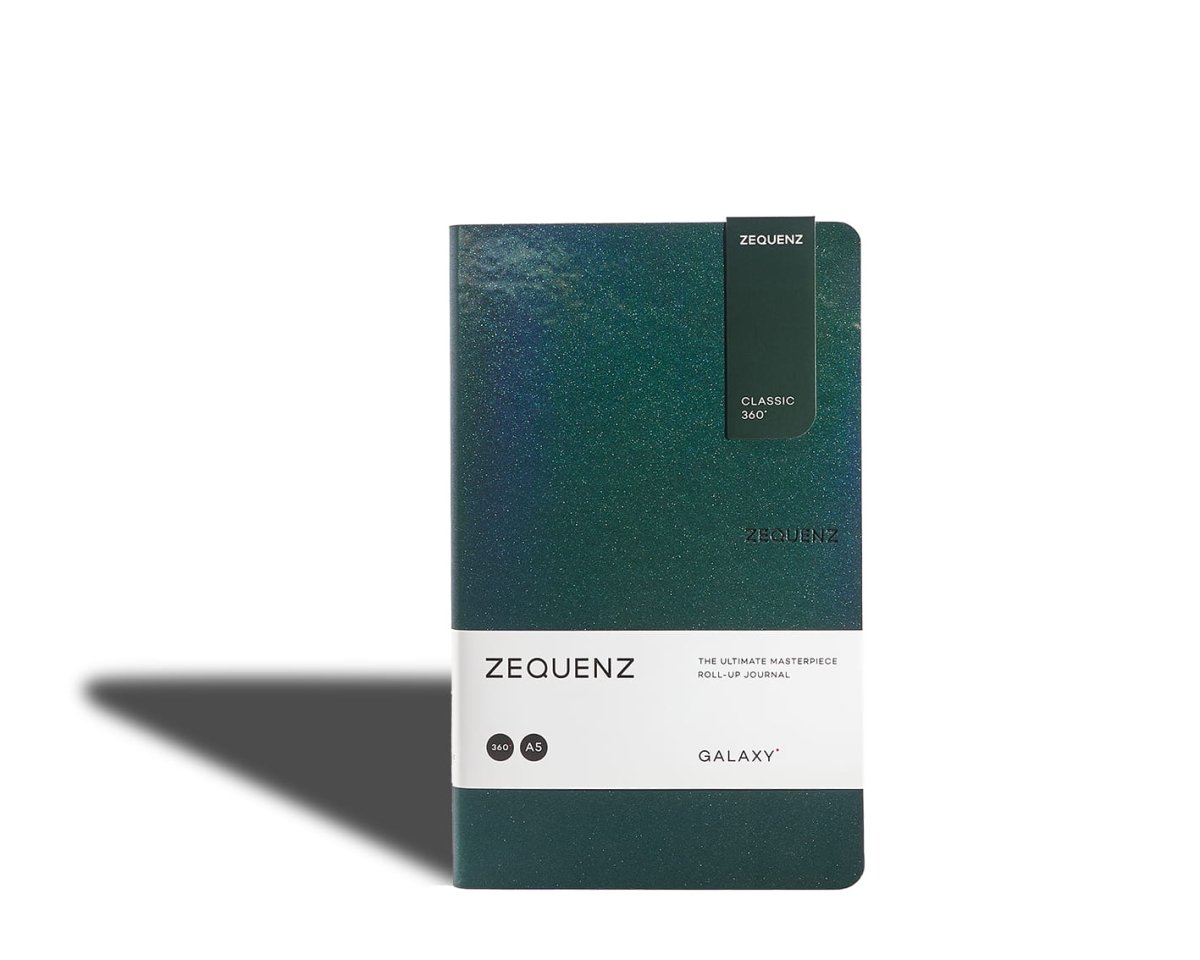 Galaxy - Rutad anteckningsbok - A5 Slim - Astro Green - 1 - Zequenz - Tidformera