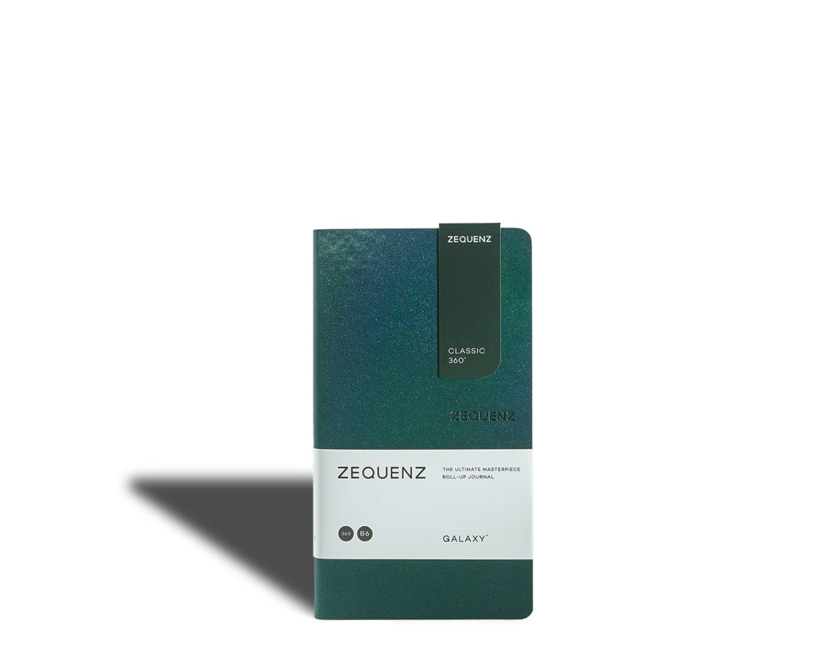 Galaxy - Rutad anteckningsbok - B6 Slim - Astro Green - 1 - Zequenz - Tidformera