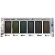 GANSAI TAMBI Akvarellfärg 6 - pack Graphite Colors - 1 - ZIG Kuretake - Tidformera