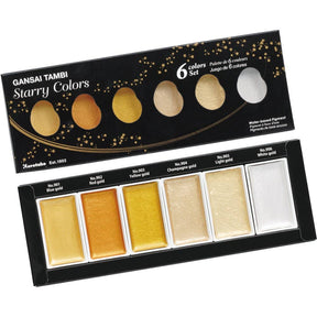 GANSAI TAMBI Akvarellfärg 6 - pack - Starry colors - 1 - ZIG Kuretake - Tidformera