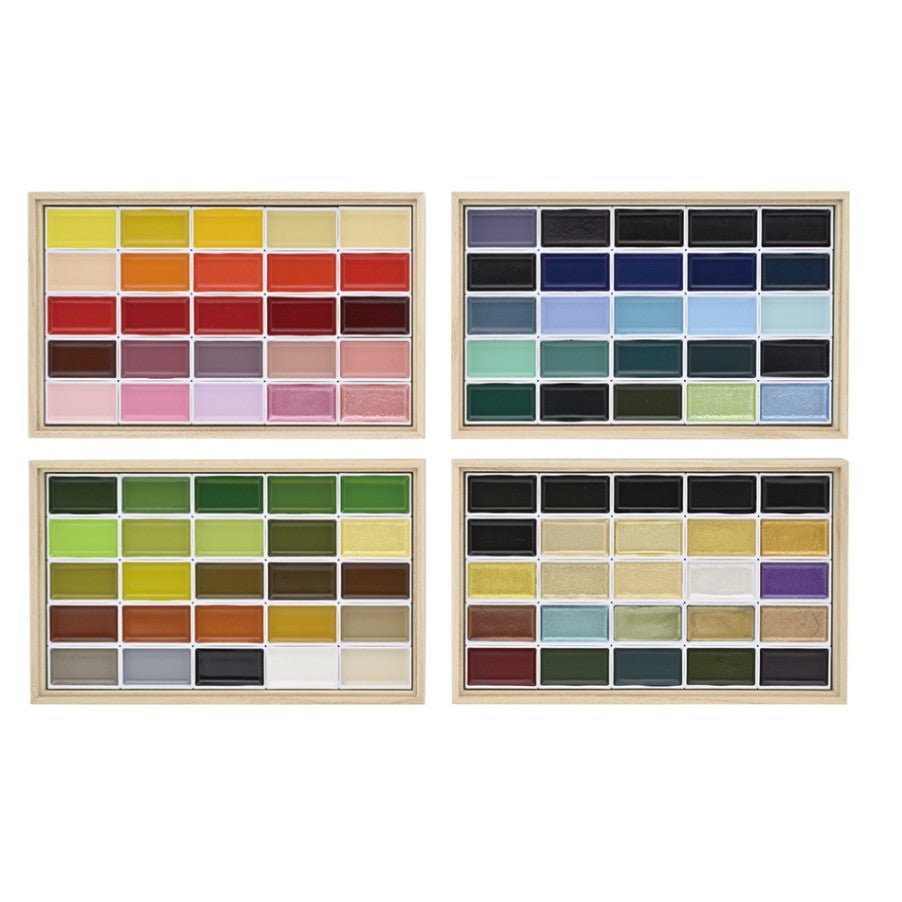 GANSAI TAMBI Akvarellfärger 100 set Limited - 2 - ZIG Kuretake - Tidformera