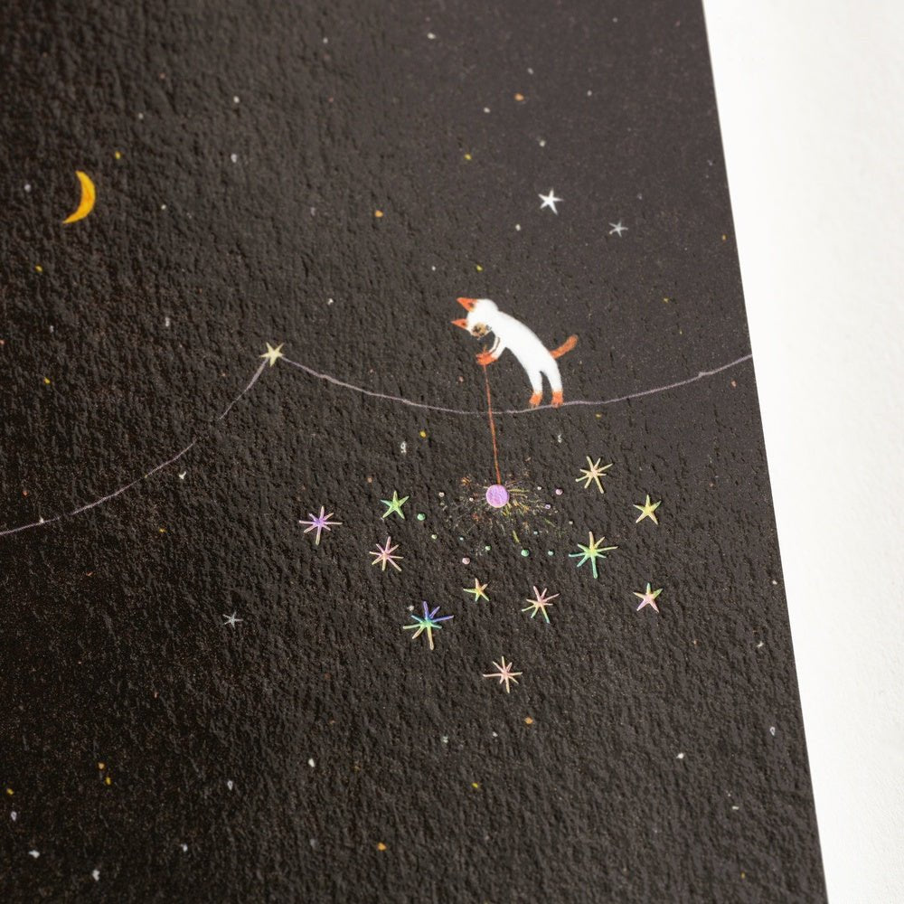 Hiroko Kubota: Hobonichi Graph Notebook (A5) - Another night of falling star sparklers - 2027 - 4 - Hobonichi Techo - Tidformera