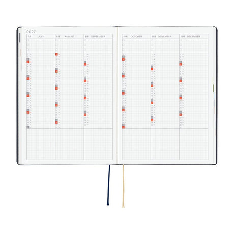 Hobonichi HON A5 Slash - Navy - 2027 - 4 - Hobonichi Techo - Tidformera