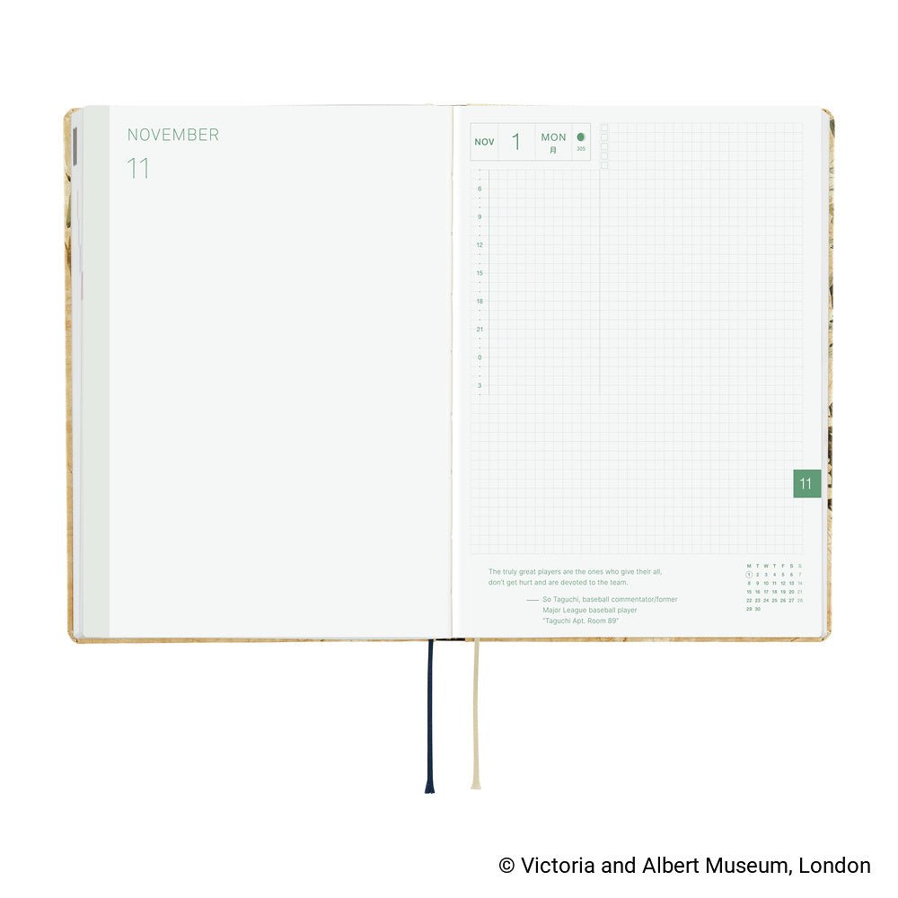 Hobonichi HON A5 The V&A Series: Vine - 2027 - 8 - Hobonichi Techo - Tidformera