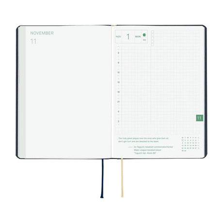 Hobonichi HON A6 Slash Navy - 2027 - 5 - Hobonichi Techo - Tidformera