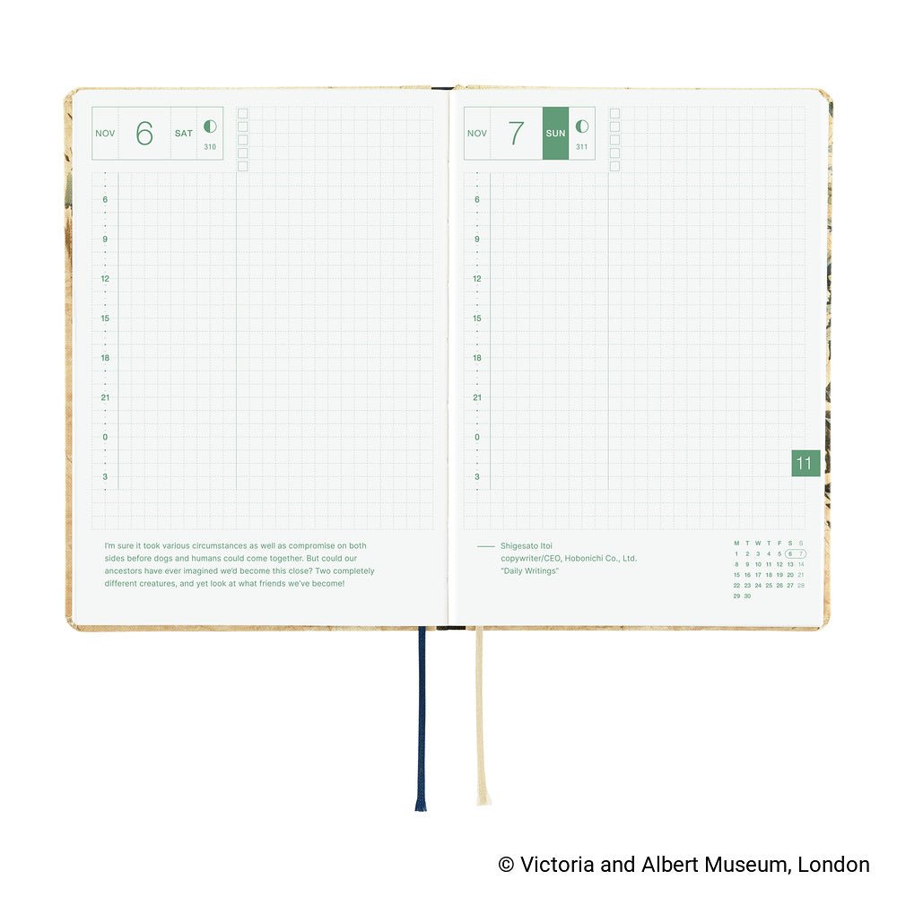 Hobonichi HON A6 The V&A Series: Vine - 2027 - 7 - Hobonichi Techo - Tidformera