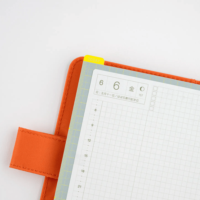 Hobonichi Pencil Board for A6 Size (Ice Gray x Yellow) - 2027 - 2 - Hobonichi Techo - Tidformera