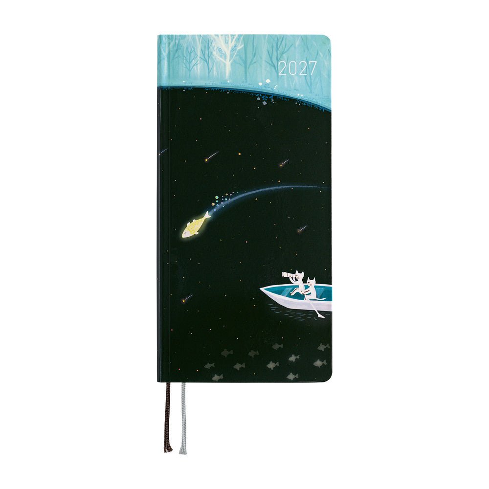 Hobonichi - Weeks Hiroko Kubota: Meteor Shower in the Light Blue Forest - 2027 - 1 - Hobonichi Techo - Tidformera