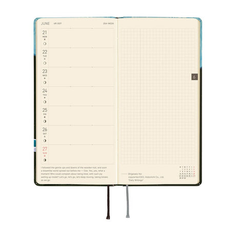 Hobonichi - Weeks Hiroko Kubota: Meteor Shower in the Light Blue Forest - 2027 - 4 - Hobonichi Techo - Tidformera