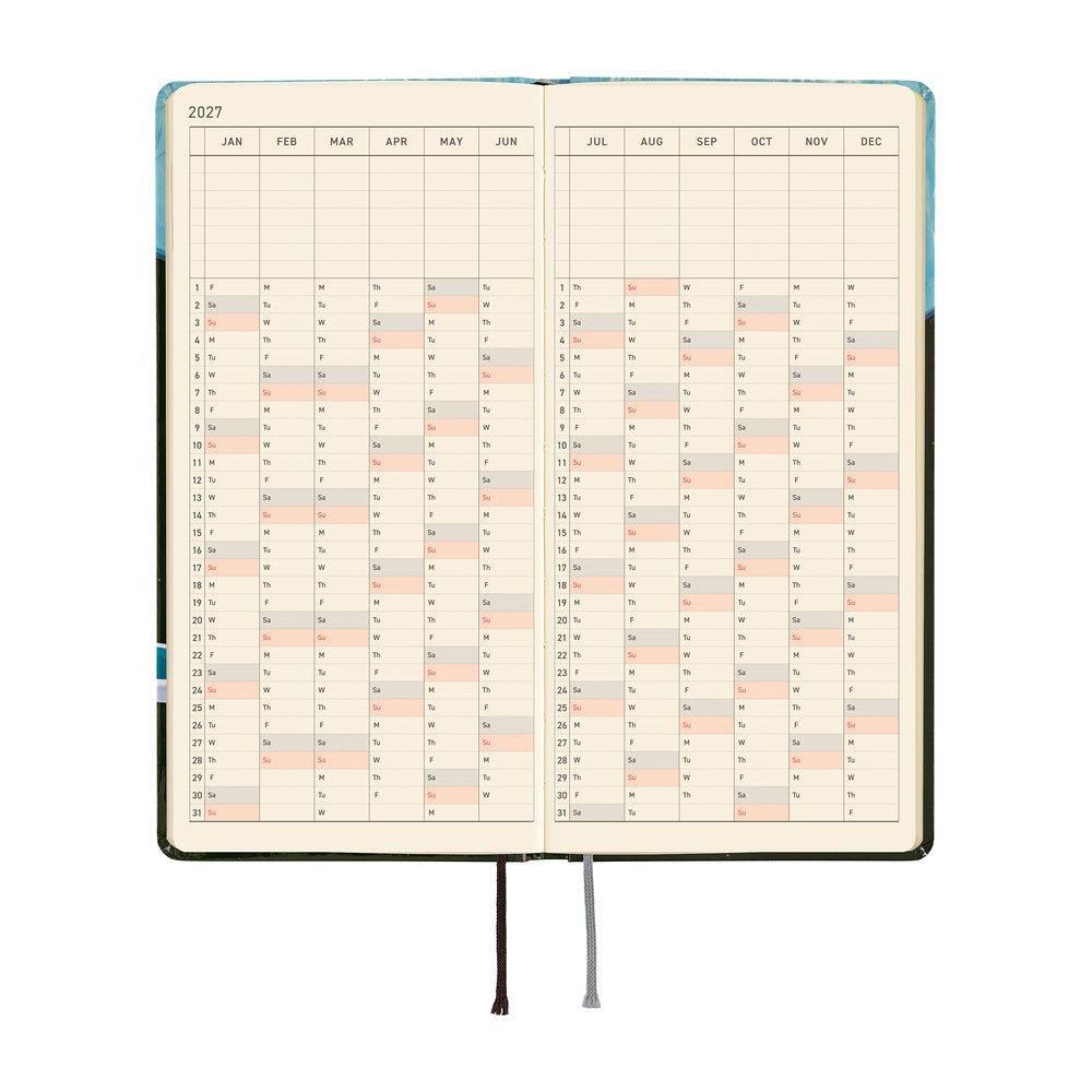 Hobonichi - Weeks Hiroko Kubota: Meteor Shower in the Light Blue Forest - 2027 - 5 - Hobonichi Techo - Tidformera
