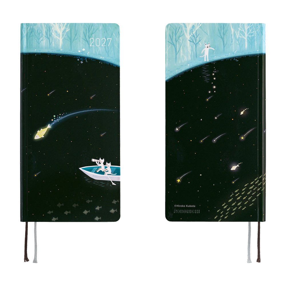 Hobonichi - Weeks Hiroko Kubota: Meteor Shower in the Light Blue Forest - 2027 - 7 - Hobonichi Techo - Tidformera