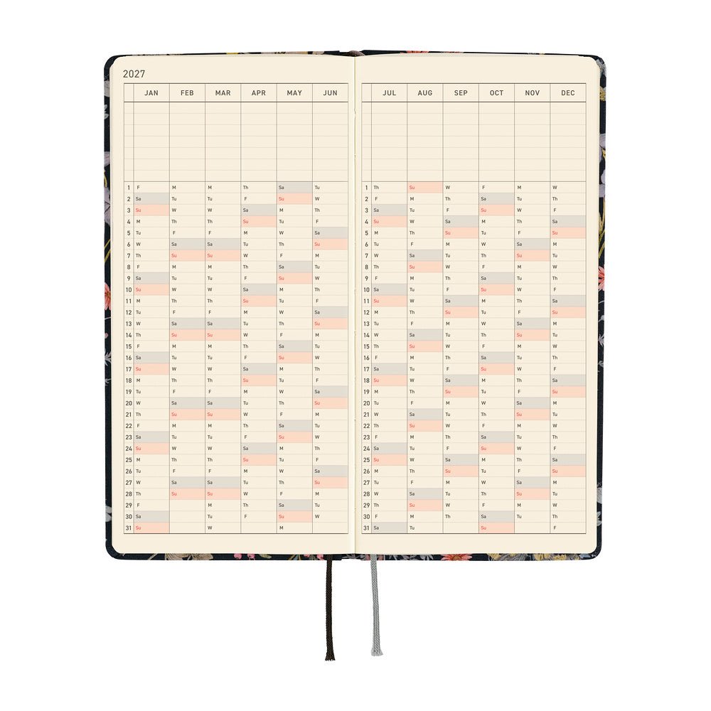 Hobonichi - Weeks Liberty Fabrics: Floral Remedy - 2027 - 5 - Hobonichi Techo - Tidformera