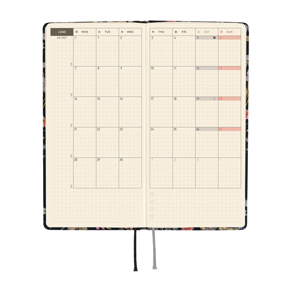 Hobonichi - Weeks Liberty Fabrics: Floral Remedy - 2027 - 3 - Hobonichi Techo - Tidformera