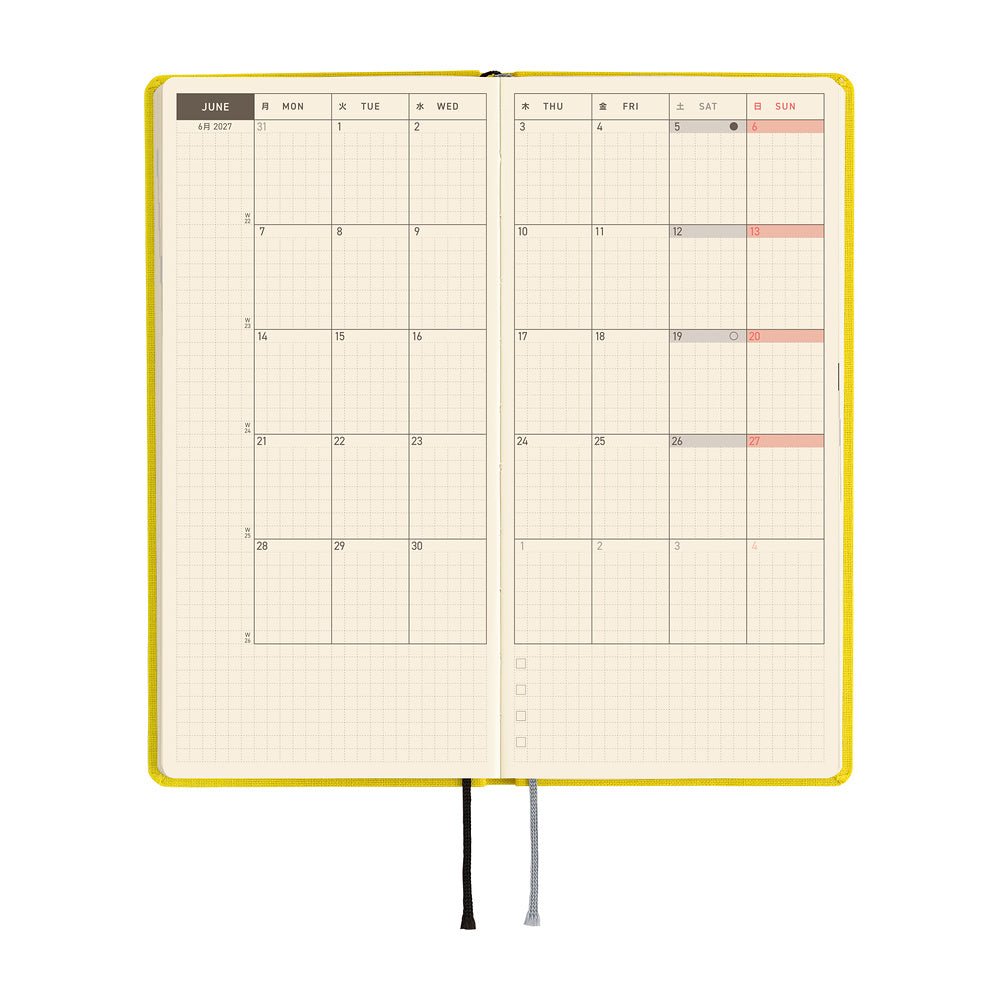 Hobonichi - Weeks MEGA Colors: Canaria Yellow - 2027 - 3 - Hobonichi Techo - Tidformera