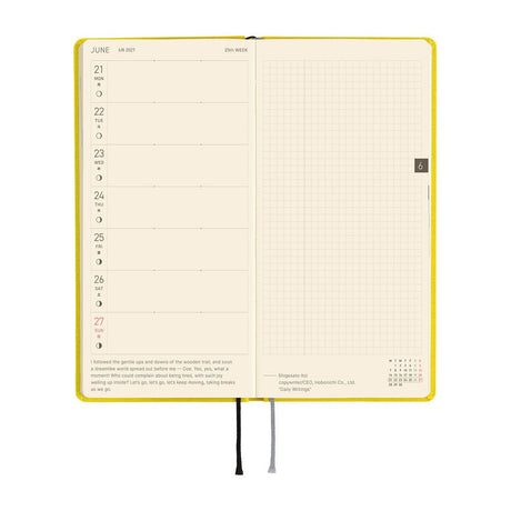 Hobonichi - Weeks MEGA Colors: Canaria Yellow - 2027 - 4 - Hobonichi Techo - Tidformera