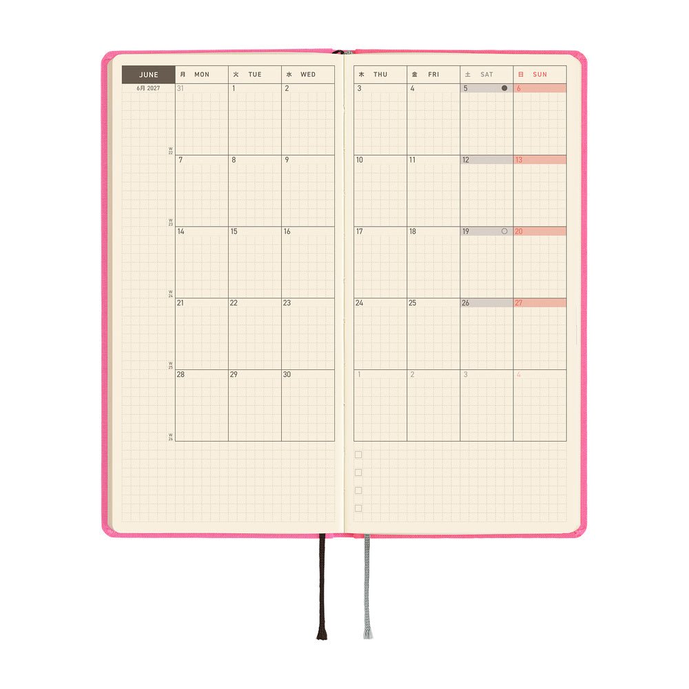 Hobonichi - Weeks MEGA Colors: Pink Sapphire - 2027 - 3 - Hobonichi Techo - Tidformera