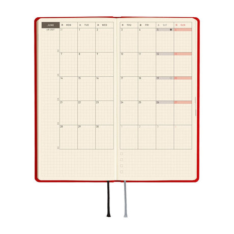 Hobonichi - Weeks MEGA Colors: Poppy Red - 2027 - 3 - Hobonichi Techo - Tidformera