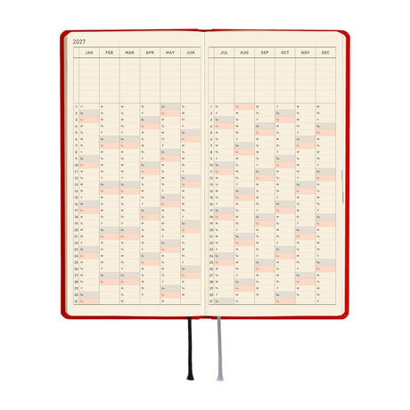 Hobonichi - Weeks MEGA Colors: Poppy Red - 2027 - 5 - Hobonichi Techo - Tidformera