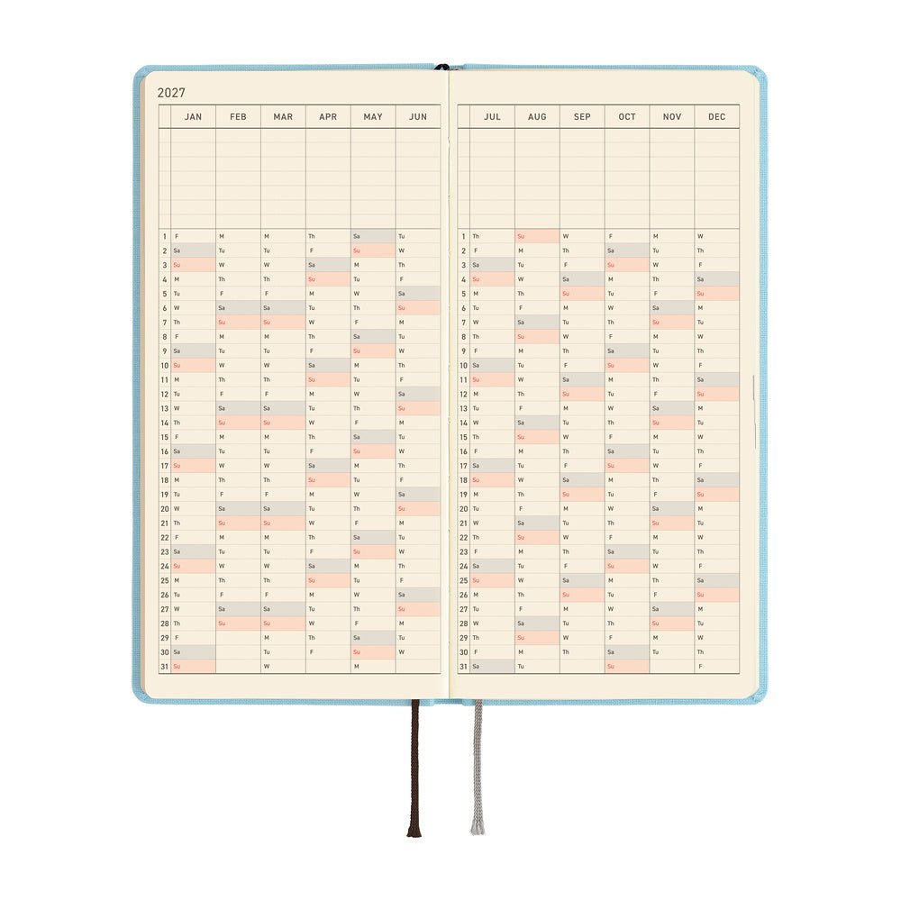 Hobonichi - Weeks MEGA Colors: Sea Glass - 2027 - 5 - Hobonichi Techo - Tidformera